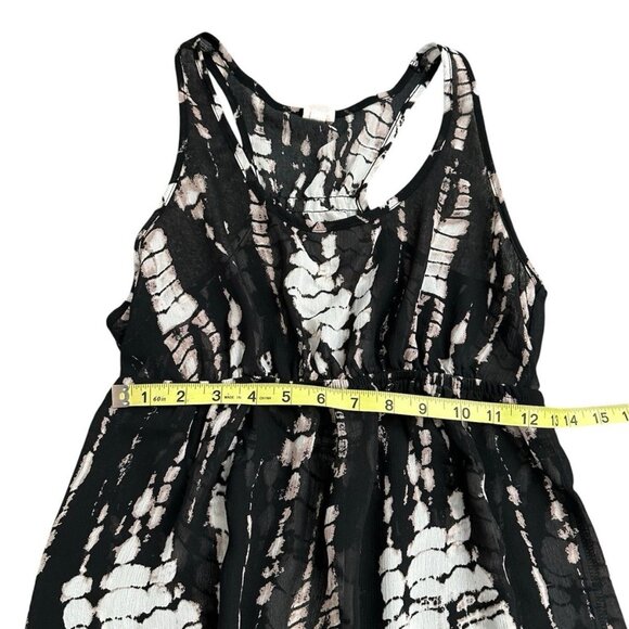Xhilaration Racerback Sheer Dress Coverup Womens M High Low Black Sleeveless - Picture 4 of 4